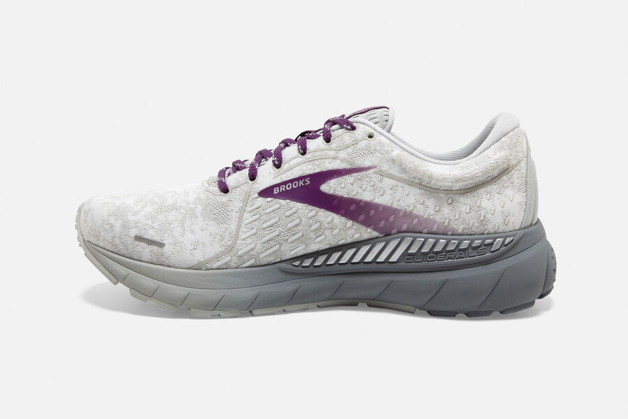 Adrenaline GTS 21 Road Brooks Running Shoes NZ Womens - White/Purple - YBHPWQ-186